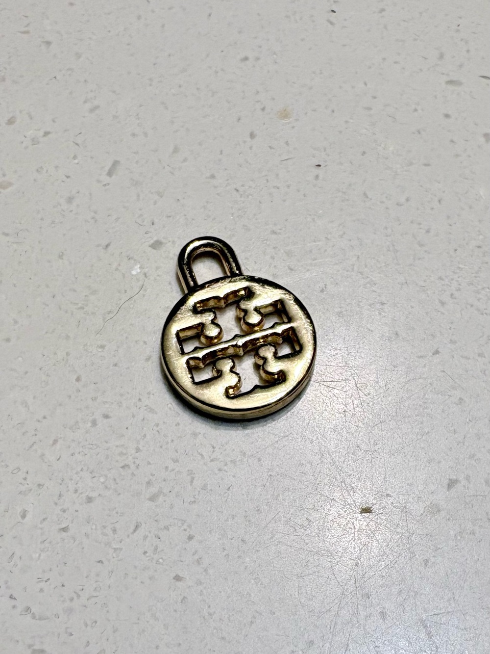 Tory Burch Round Gold Logo Charm